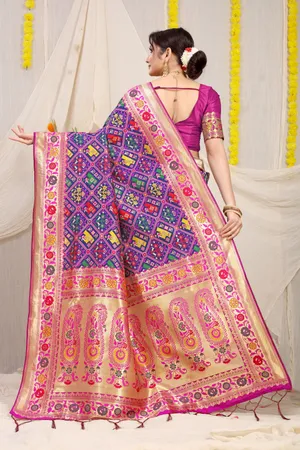 Buy New Traditional Patola Silk Saree Online for Wedding & Festival – HATKE  BRIDE