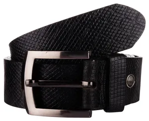 Men's Black Casual Leather Belt