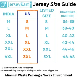 Nfl on field on sale jersey size chart