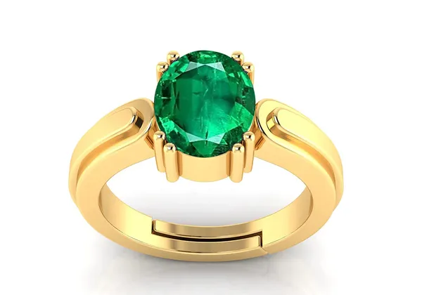 Shri Ji Store Panna Gemstone Original Panna Stone Emerald Ring ...