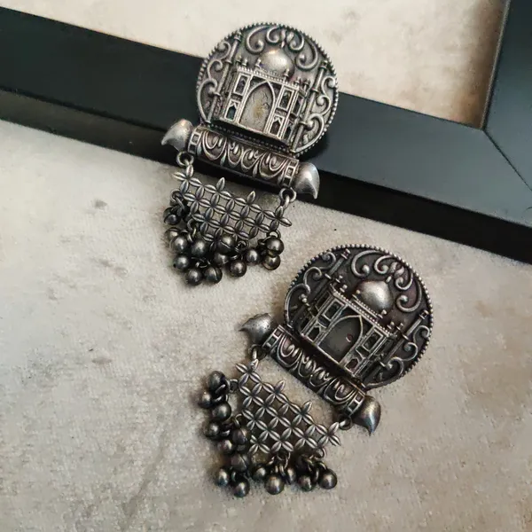 The Amrapali Silver Chandbali Earrings — KO Jewellery