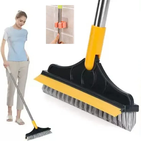 W Home Scrub Brush with Handle, Scrub Brush for Bathrooms, Floor & Kitchen