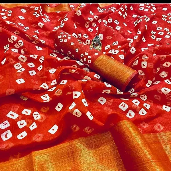 Buy Ruby Red Bandhani Saree online-Karagiri