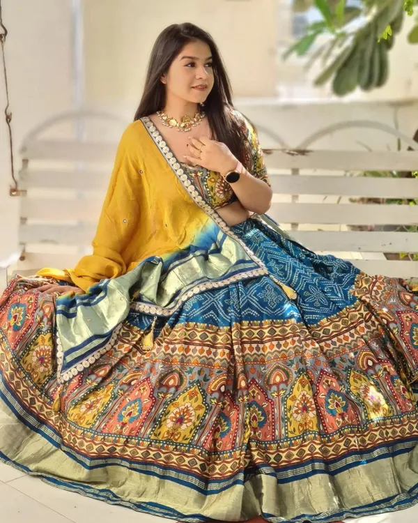 Blue Designer Gown Lengha Lehenga Indian Ethnic Traditional Wear Indian  Suit Chania Choli Party Wear Yellow Dress Wedding Wear Function 1 - Etsy