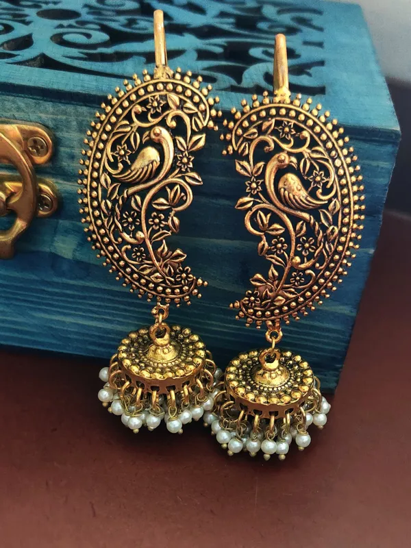 Buy MONKDECOR Beautiful Design Party Wear Earrings For Girls & Women (6  Stone Meena-Rani Pink) Online at Best Prices in India - JioMart.