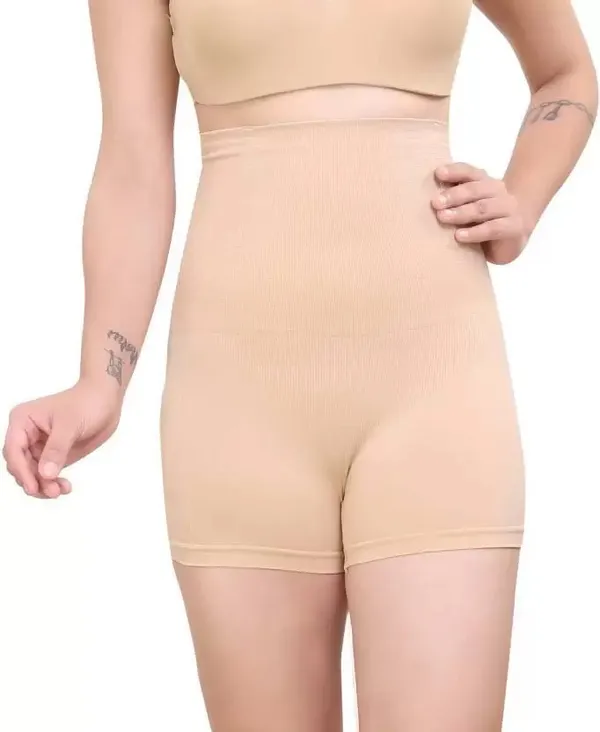 Tummy Tucker Women's High Waist Shapewear with Anti Rolling Strip Tummy  Control Panties, Compression Wear (XL, Beige)