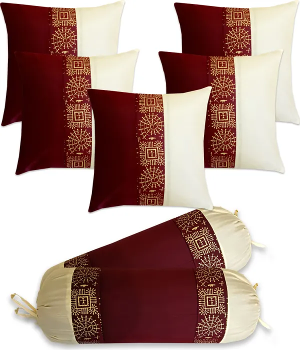https://d1311wbk6unapo.cloudfront.net/NushopCatalogue/tr:f-webp,w-600,fo-auto/Gifts_Island®_Combo_Dupion_Silk_Ethnic_Golden_Printed_Square_Pillow_Cushion_Covers_16x16_inches_Set_of_5___Round_Pillow_Bolster_Covers_Set_of_2_16x32_inches__Pack_of_7__Dark_Maroon__XO27FLR6SU_2022-08-23_1.jpg__Gifts Island