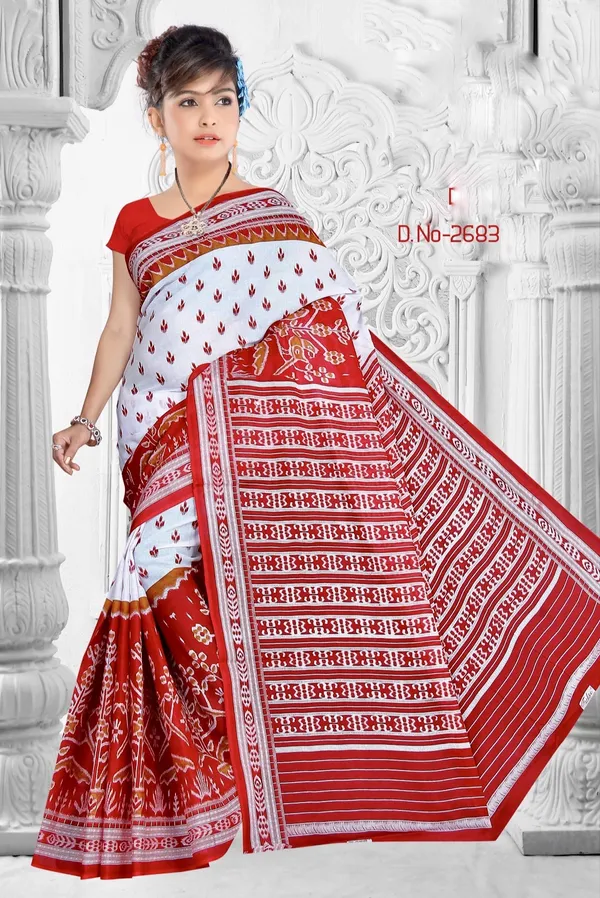 Pasapalli design sambalpuri cotton saree, संबलपुरी साड़ी - Odikala,  Sundargarh | ID: 2851311117233