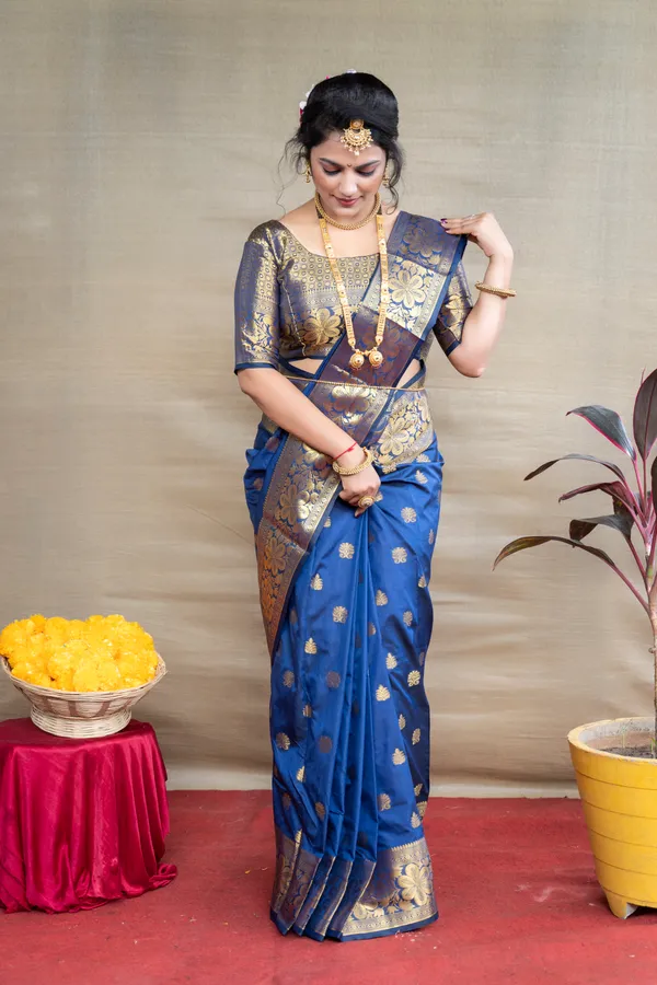 Buy Elina fashionSarees For Women Banarasi Art Silk Woven Saree l Indian  Ethnic Wedding Gift Sari with Unstitched Blouse Online at desertcartINDIA