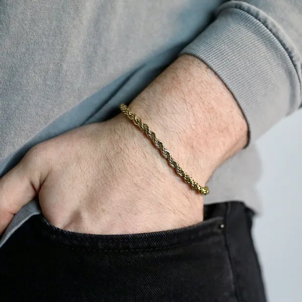 Men's Rope Bracelet Real 925 Silver Iced 14.5ct MOISSANITE Passes Tester |  eBay