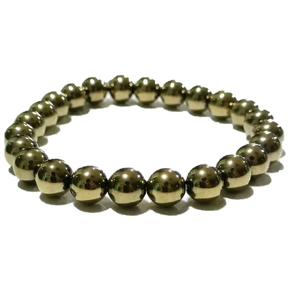 Pyrite Faceted Bracelet on Elastic Cord – Beads of Paradise