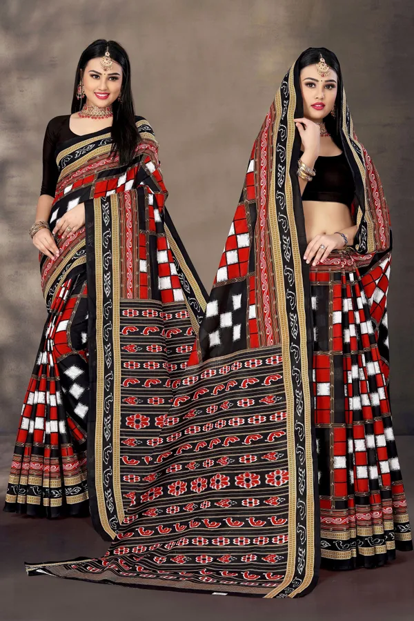 Orissa Ikat Pure Cotton Saree Online | Handloom Sarees | GiTAGGED