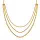 Gold - 3 Layer Necklace__JFL - Jewellery for Less