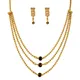 Gold Necklace (3 Line Earring)__JFL - Jewellery for Less