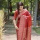 Red__INDIAN LINEN SAREE