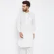 Buy SOJANYA (Since 1958 Men's Cotton Embroidered Grey Kurta And